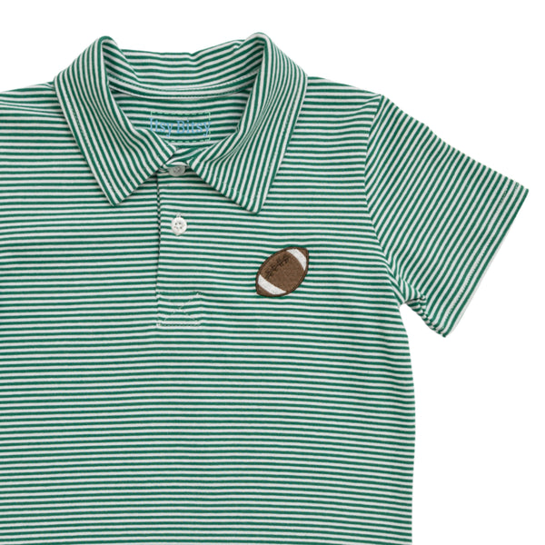 Football Polo Romper- Green
