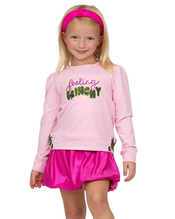 Hot Pink Shimmer Bubble Skort