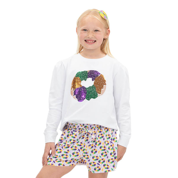 Sequin King Cake Holly Shirt