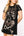 Black Multi Skeleton Body Tee Dress- (Women's)