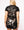 Black Multi Skeleton Body Tee Dress- (Women's)