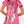 Hot Pink Multi Skeleton Body Tee Dress- (Women's)