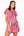 Hot Pink Multi Skeleton Body Tee Dress- (Women's)