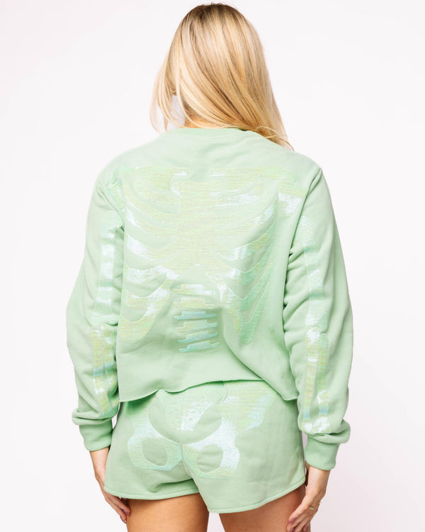 Light Green Tonal Skeleton Short- (Women's)