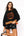 Black Halloween Pumpkin Candy Bucket Sweatshirt- (Women's)
