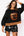 Black Halloween Pumpkin Candy Bucket Sweatshirt- (Women's)