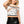 White, Black & Orange Stripe 'Trick Or Treat' Top- (Women's)
