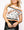 White, Black & Orange Stripe 'Trick Or Treat' Top- (Women's)