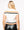 White, Black & Orange Stripe 'Trick Or Treat' Top- (Women's)