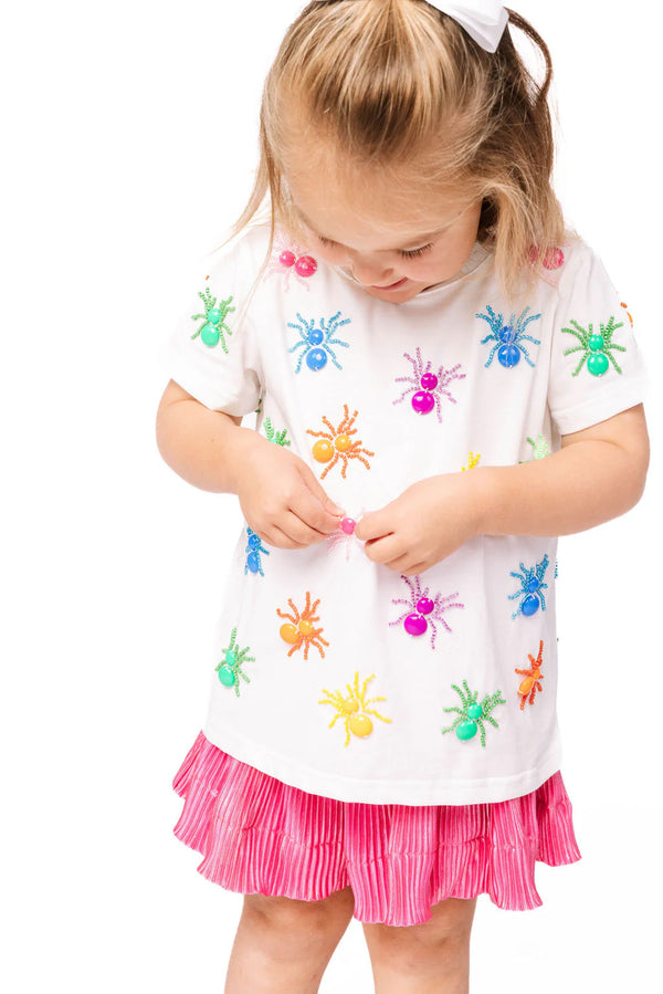 White Multi Spider Tee