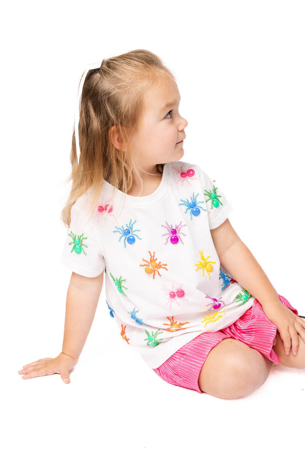 White Multi Spider Tee
