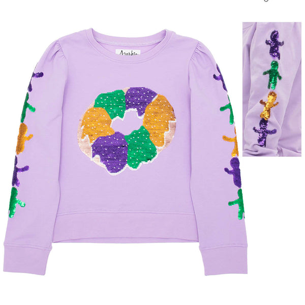 Sequin King Cake & Baby's Holly Shirt