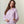 Floral Printed Fleece Hoodie- Pink