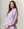 Floral Printed Fleece Hoodie- Pink