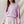 French Terry Ditsy Flower Semi-Button Up Top- Pink