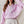 French Terry Ditsy Flower Semi-Button Up Top- Pink