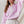 French Terry Ditsy Flower Semi-Button Up Top- Pink