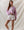 French Terry Ditsy Flower Semi-Button Up Top- Pink