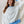 Ditsy Flower Print French Terry Sweatshirt- Blue