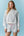 Contrast Color Block Detail Bow Printed Terry Hoodie