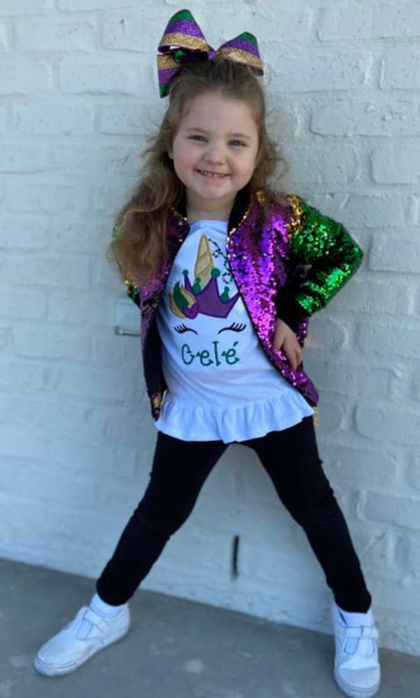 Mardi Gras Reversible Sequin Jacket