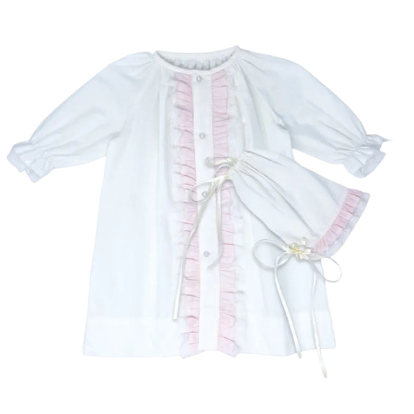 Timeless Daygown Set- Blessings White/Pink