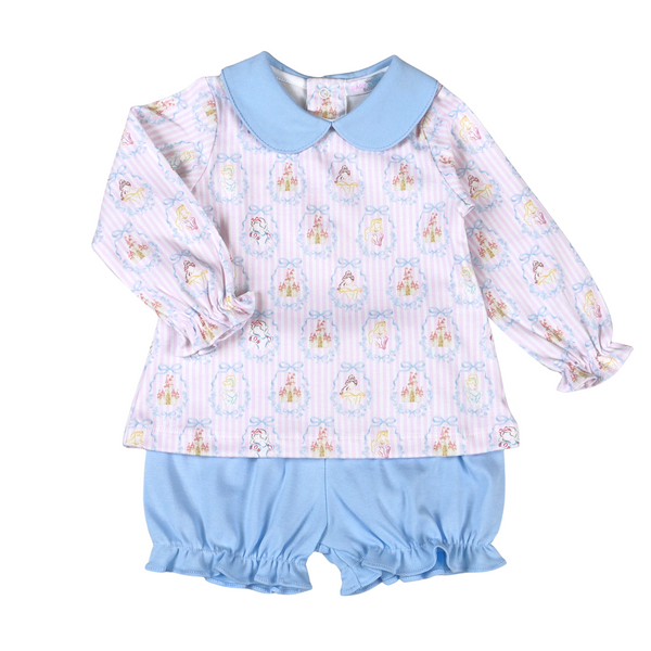 Royal & Charm Scallop Collar Bloomers Set