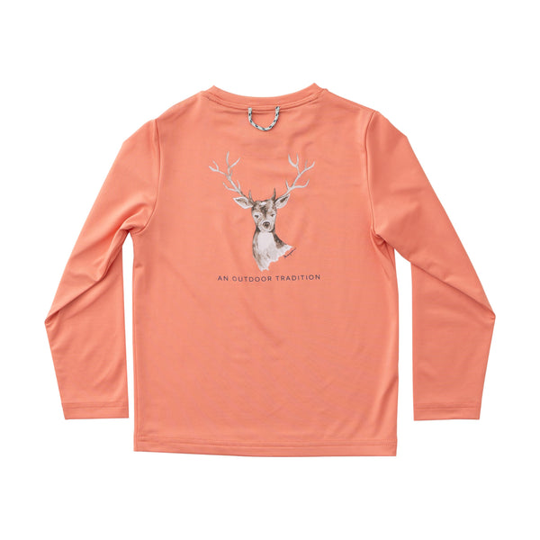 Pro Performance LS Deer Shirt- Crabapple
