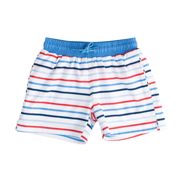 Boogie Board Swim Trunk- Americana Summer Stripe