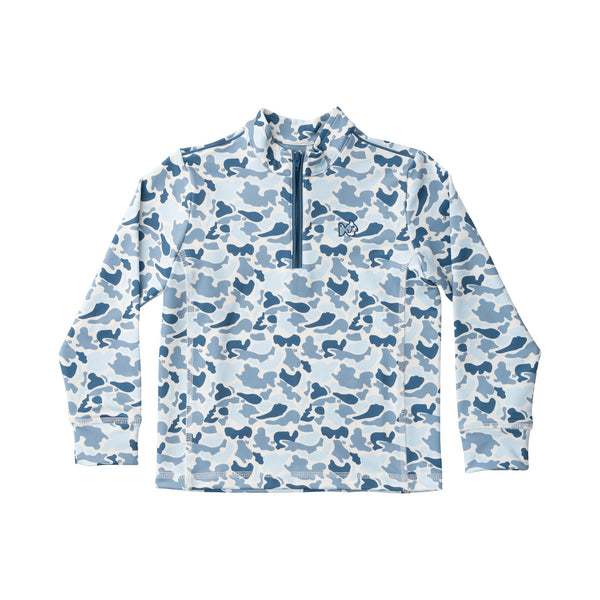 Pro Performance 1/4 Zip Pullover- Blue Break Point Camo