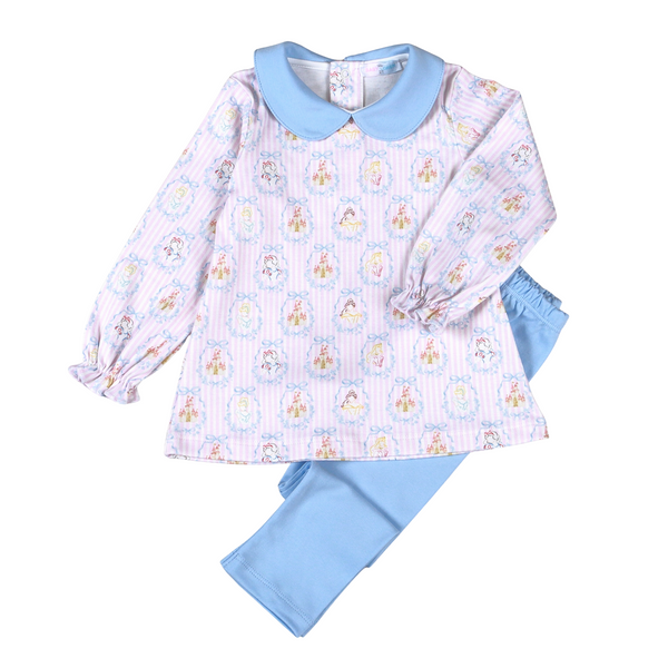 Royal & Charm Scallop Collar Pants Set