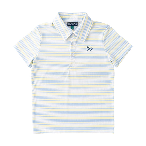 Pro Performance Polo- Yellow Pear Windsurfer Stripe