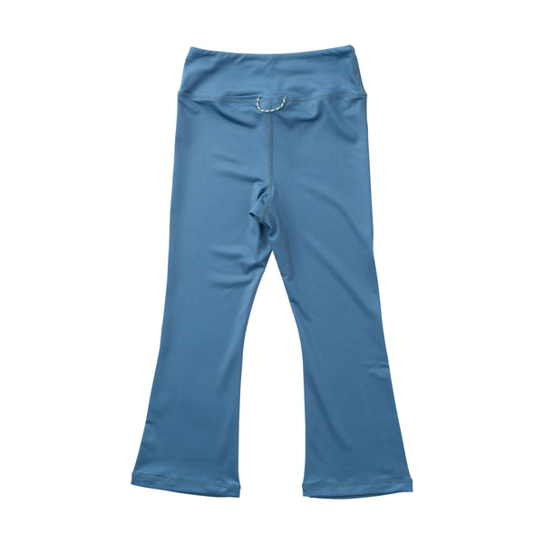Girls Athletic Flare Legging- Copen Blue