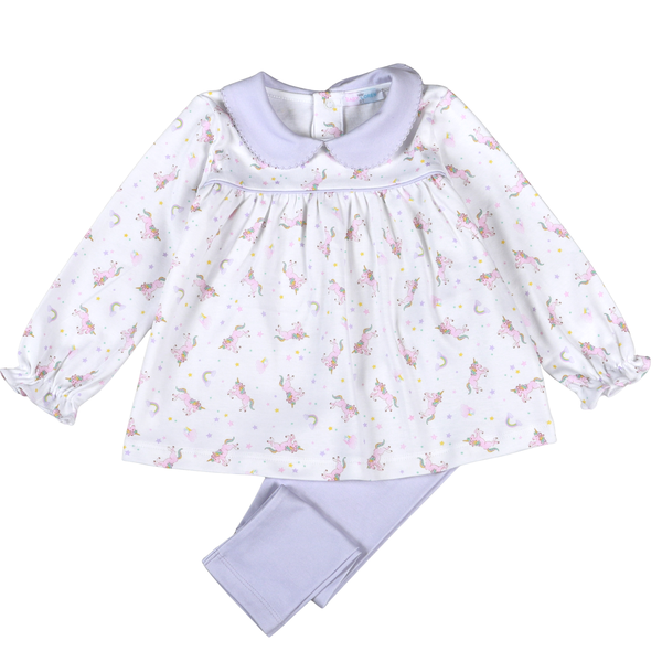 Magic Unicorns Scallop Collar Pants Set