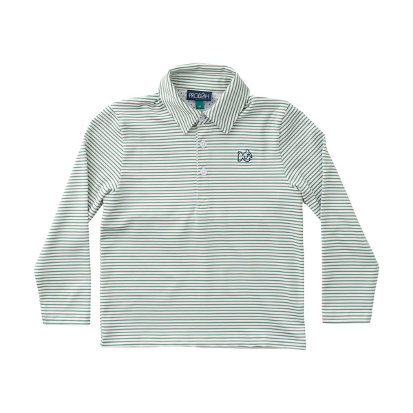 LS Pro Performance Polo- Frosty Spruce Stripe