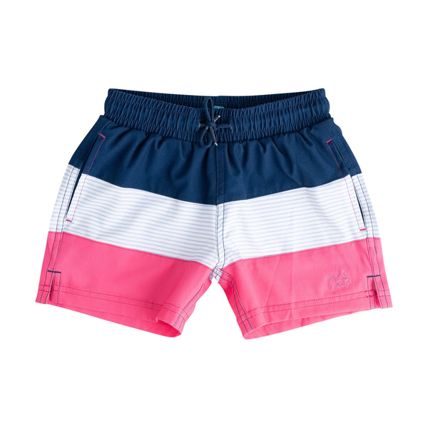 Boogie Board Swim Trunk- Navy Peony Colorblock