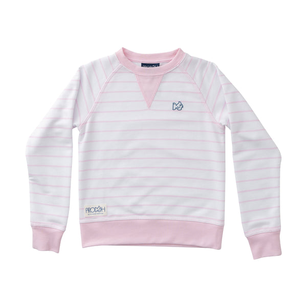 Crew Control Sweatshirt- Pink Tulle Stripe