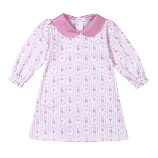 Pink Ballerina Scallop Collar Dress