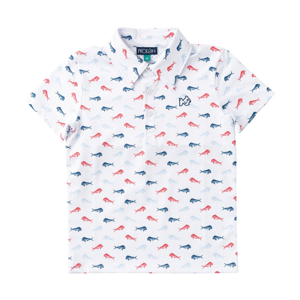 Pro Performance Polo- Americana Fish Print