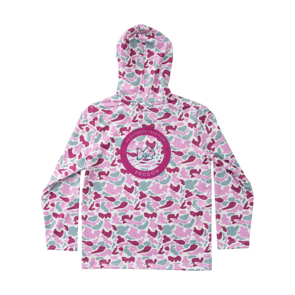 Pro Performance Hoodie Shirt- Orchid Break Point Camo