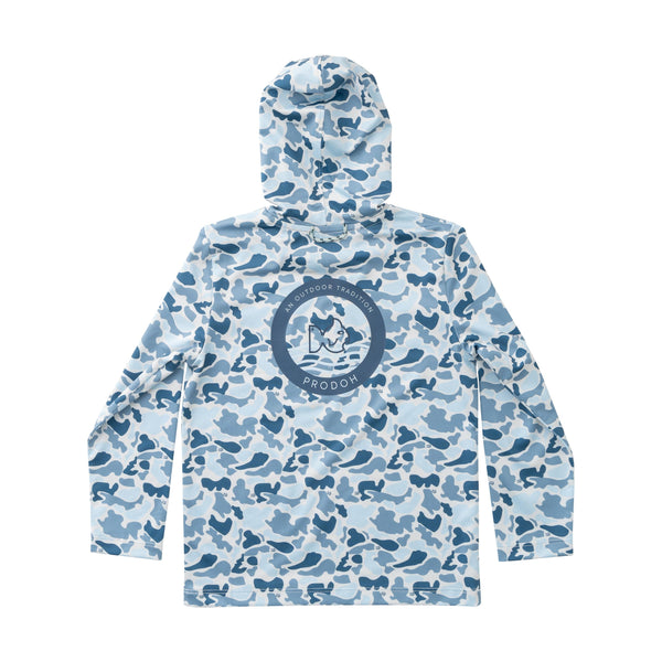 Pro Performance Hoodie Shirt- Blue Break Point Camo
