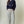 Floral Printed Waist Tie Denim Pants- Cream/Blue