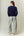 Floral Printed Waist Tie Denim Pants- Cream/Blue