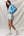 Ditsy Flower Printed Sporty Shorts- Dusty Blue