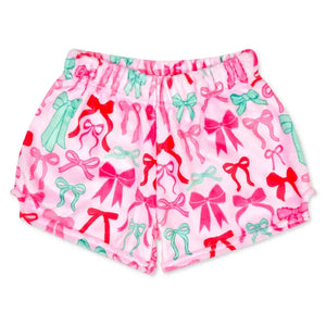 Merry Bows Plush Shorts