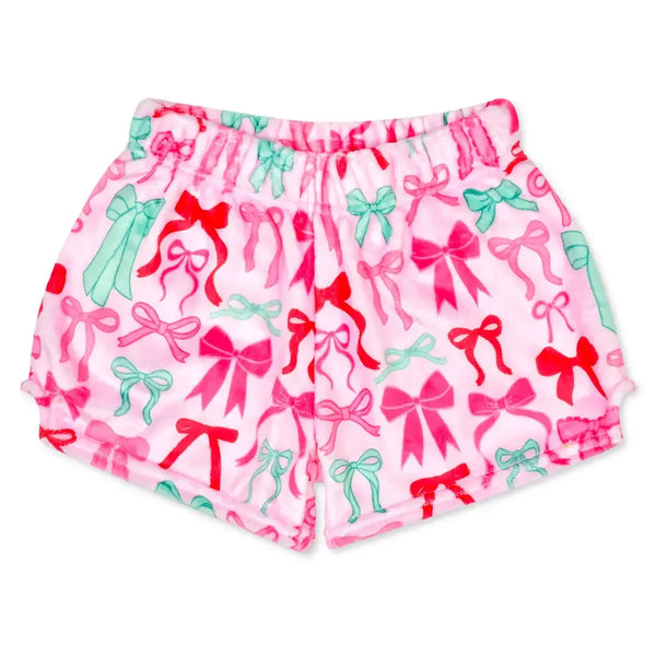 Merry Bows Plush Shorts