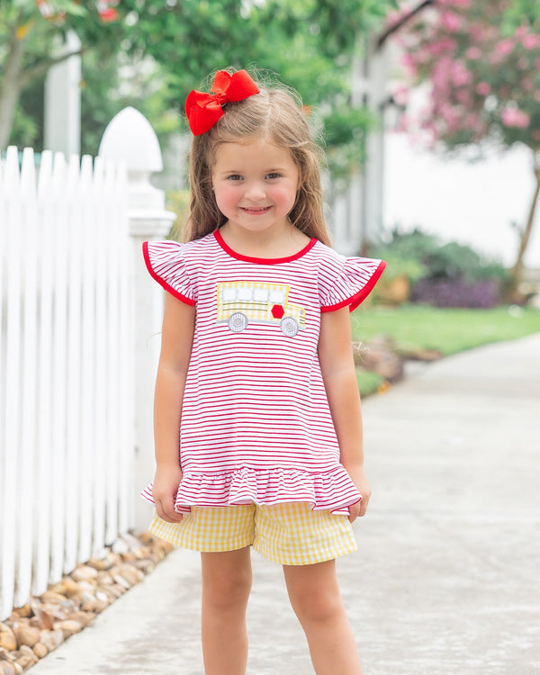 Bus Stop Ruffle Short Set