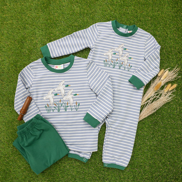 Mallard Embroidery Pants Set