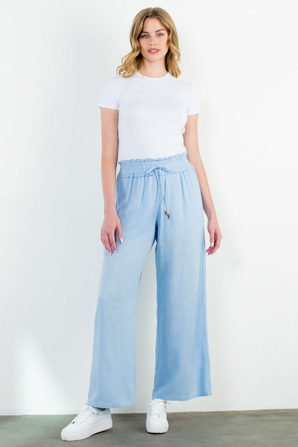 Wide Leg Pants- Light Blue