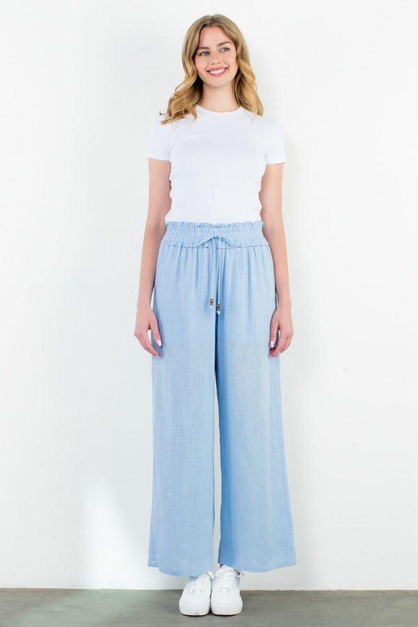 Wide Leg Pants- Light Blue